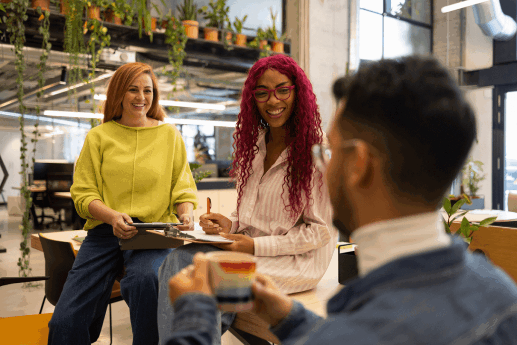 A group of entrepreneurs collaborating on a project